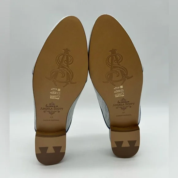 The Office of Angela Scott Miss Adelaide Denim Women’s Mules EU 41 US 11 NIB